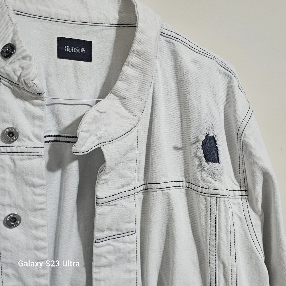 Hudson White Jean Jacket - Picture 3 of 6